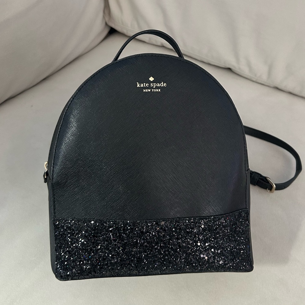 Kate Spade Backpack NWOT Black with Sparkles